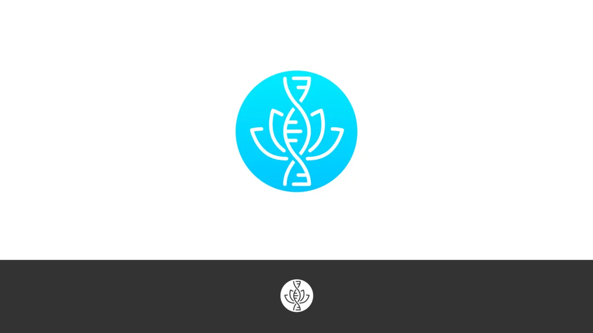 Endogenis mark on a cyan circle